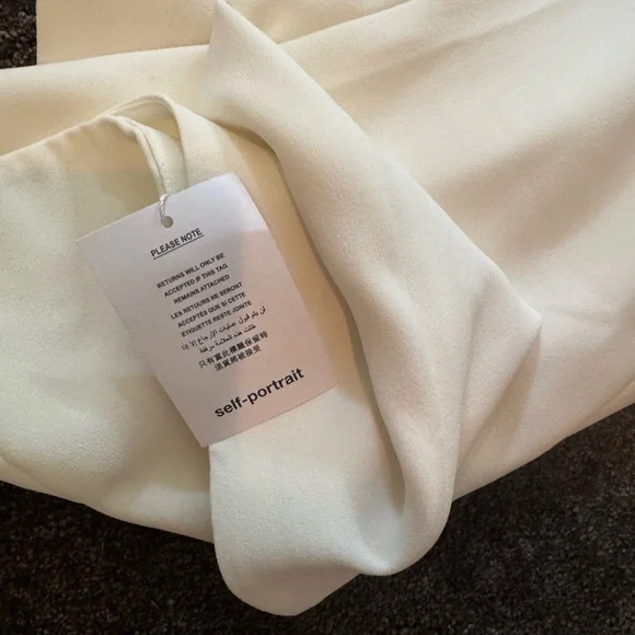 Self-Portrait Cream A-Line Midi Dress - Picture 8 of 10